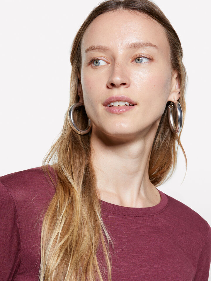 T-shirt bordeaux à manches longues - t-shirts à manches longues pour femme - Bordeaux | Sisley image number 4